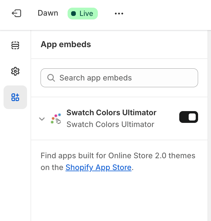 Enable App Embed